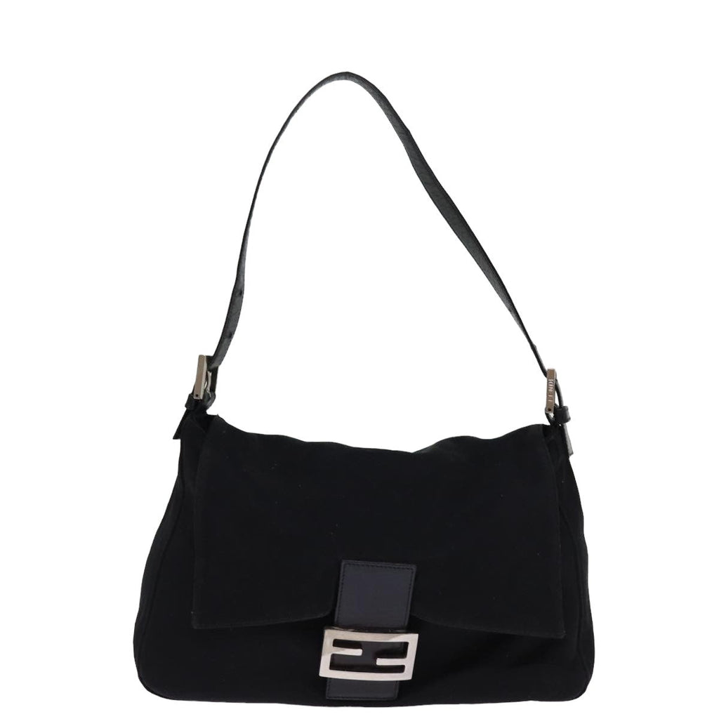 FENDI Mamma Baguette Shoulder Bag Nylon Blackam6317