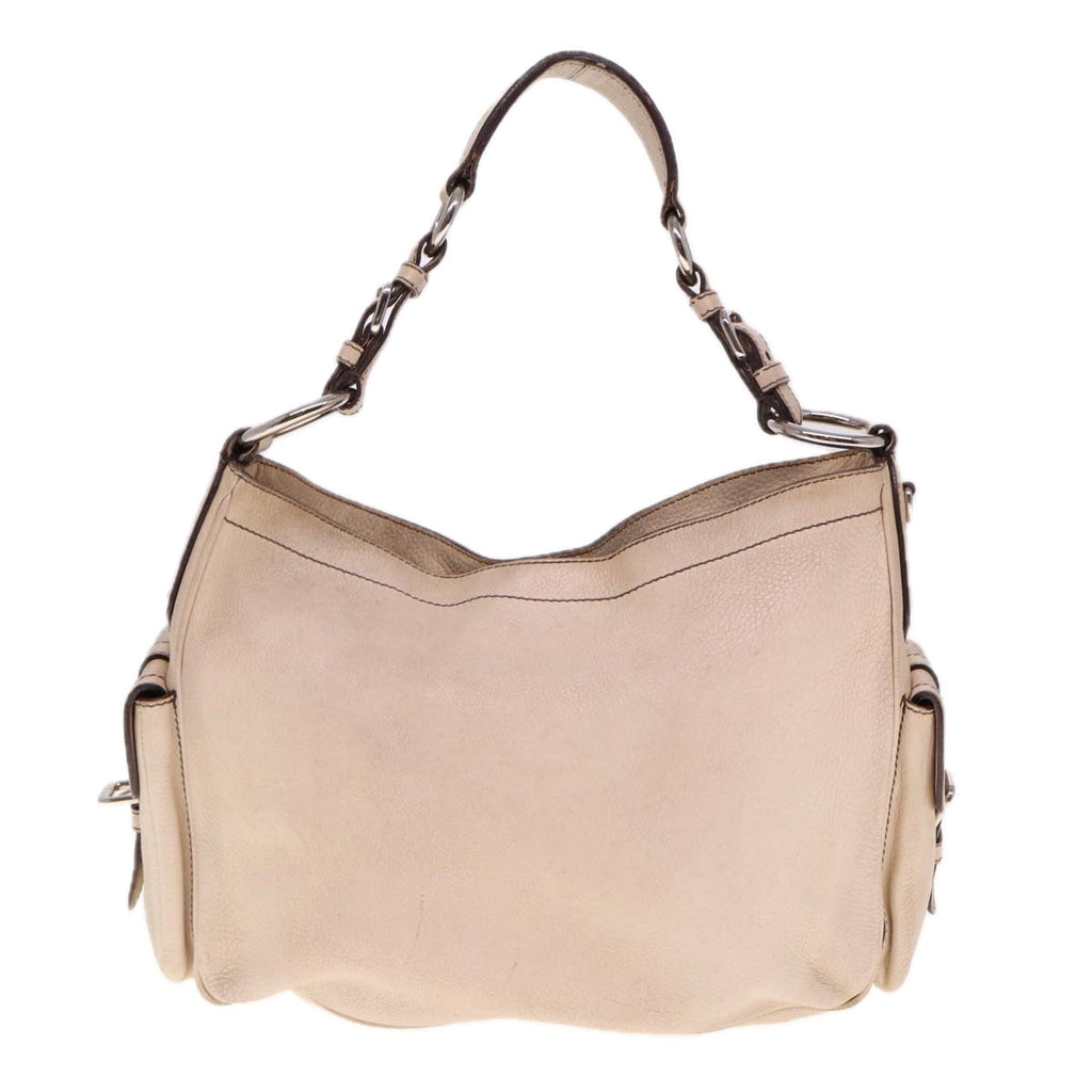PRADA Shoulder Bag Leather Beige am6349