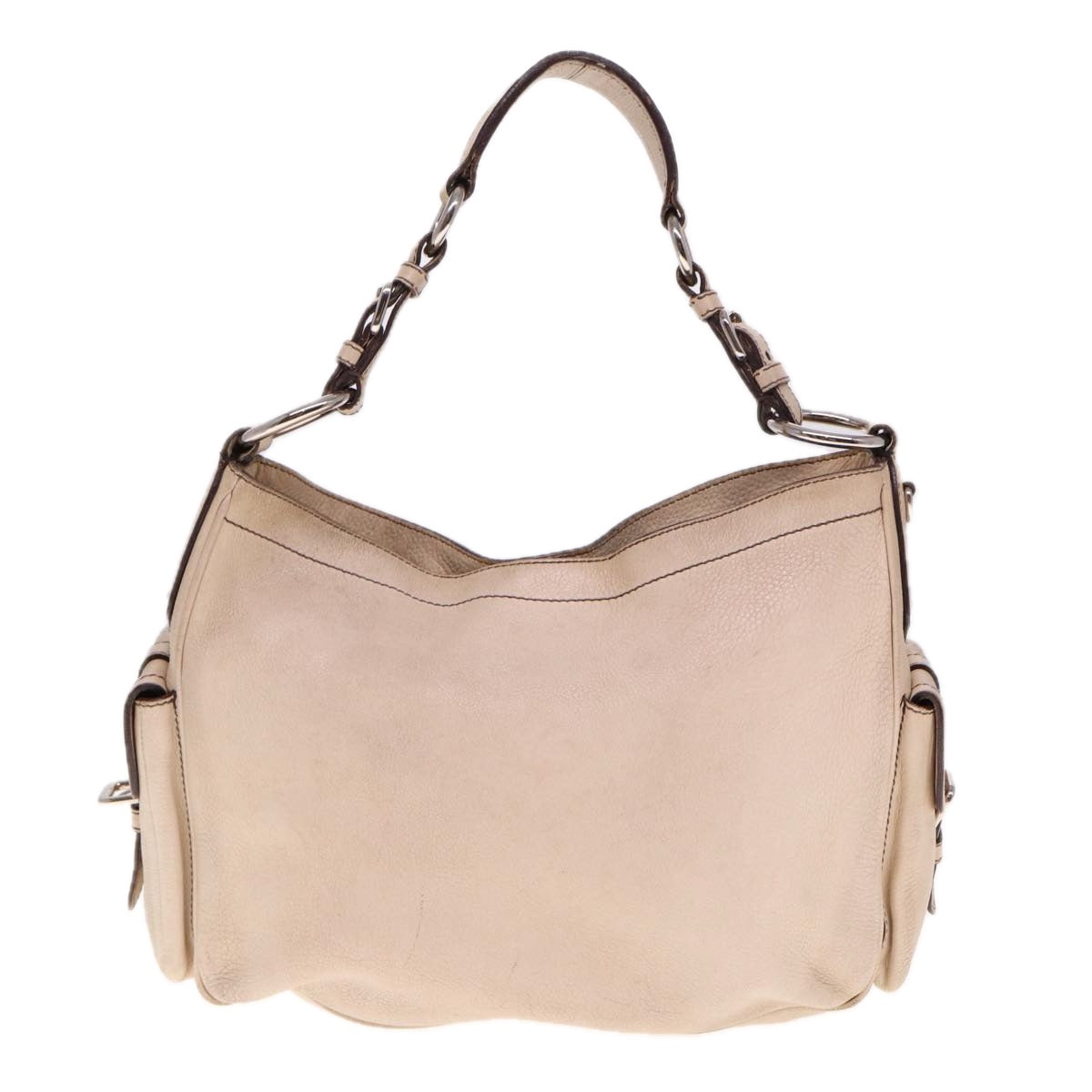 PRADA Shoulder Bag Leather Beige am6349