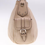 PRADA Shoulder Bag Leather Beige am6349
