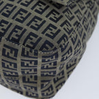 FENDI Zucchino Canvas Mamma Baguette Shoulder Bag Navyam6397