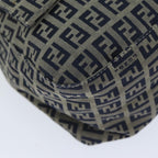 FENDI Zucchino Canvas Mamma Baguette Shoulder Bag Navyam6397