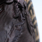 FENDI Zucca Canvas Mamma Baguette Shoulder Bag Black Brownam6402A