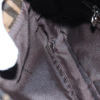 FENDI Zucca Canvas Mamma Baguette Shoulder Bag Black Brownam6402A