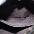 FENDI Zucca Canvas Mamma Baguette Shoulder Bag Black Brownam6402A