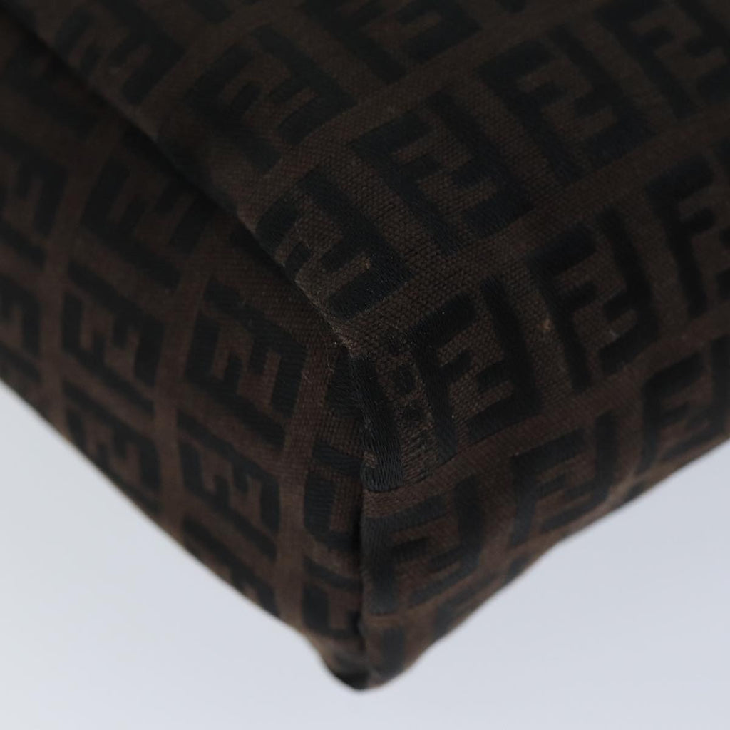 FENDI Zucchino Canvas Hand Bag Brownam6419
