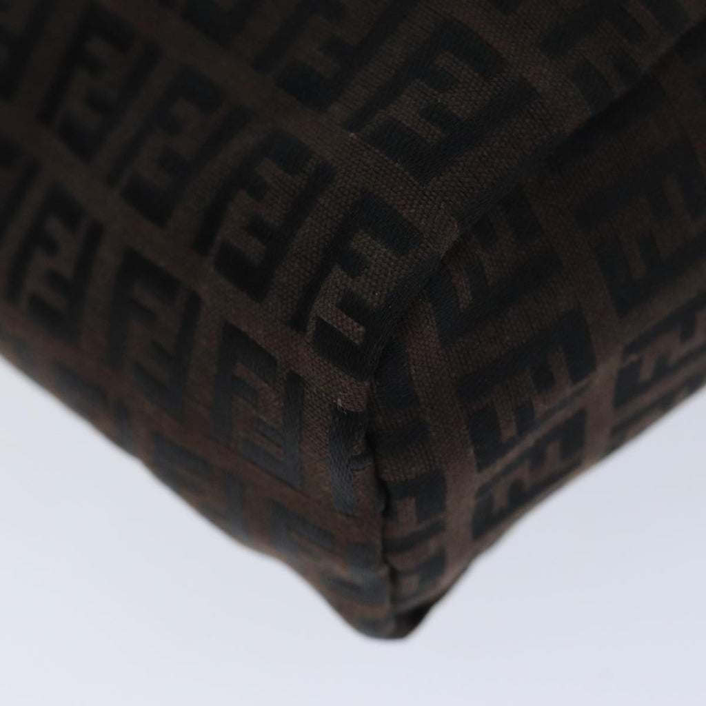 FENDI Zucchino Canvas Hand Bag Brownam6419