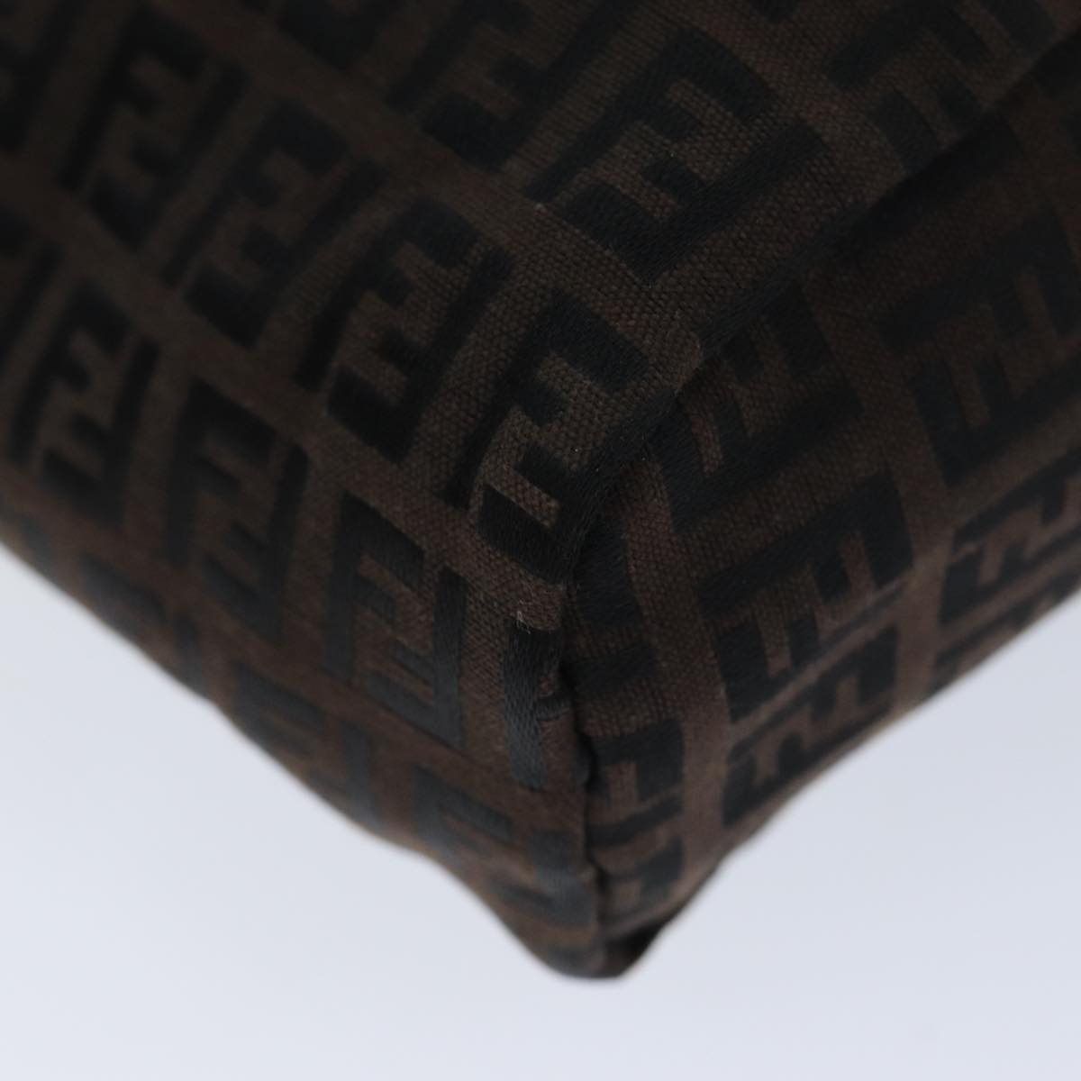 FENDI Zucchino Canvas Hand Bag Brownam6419