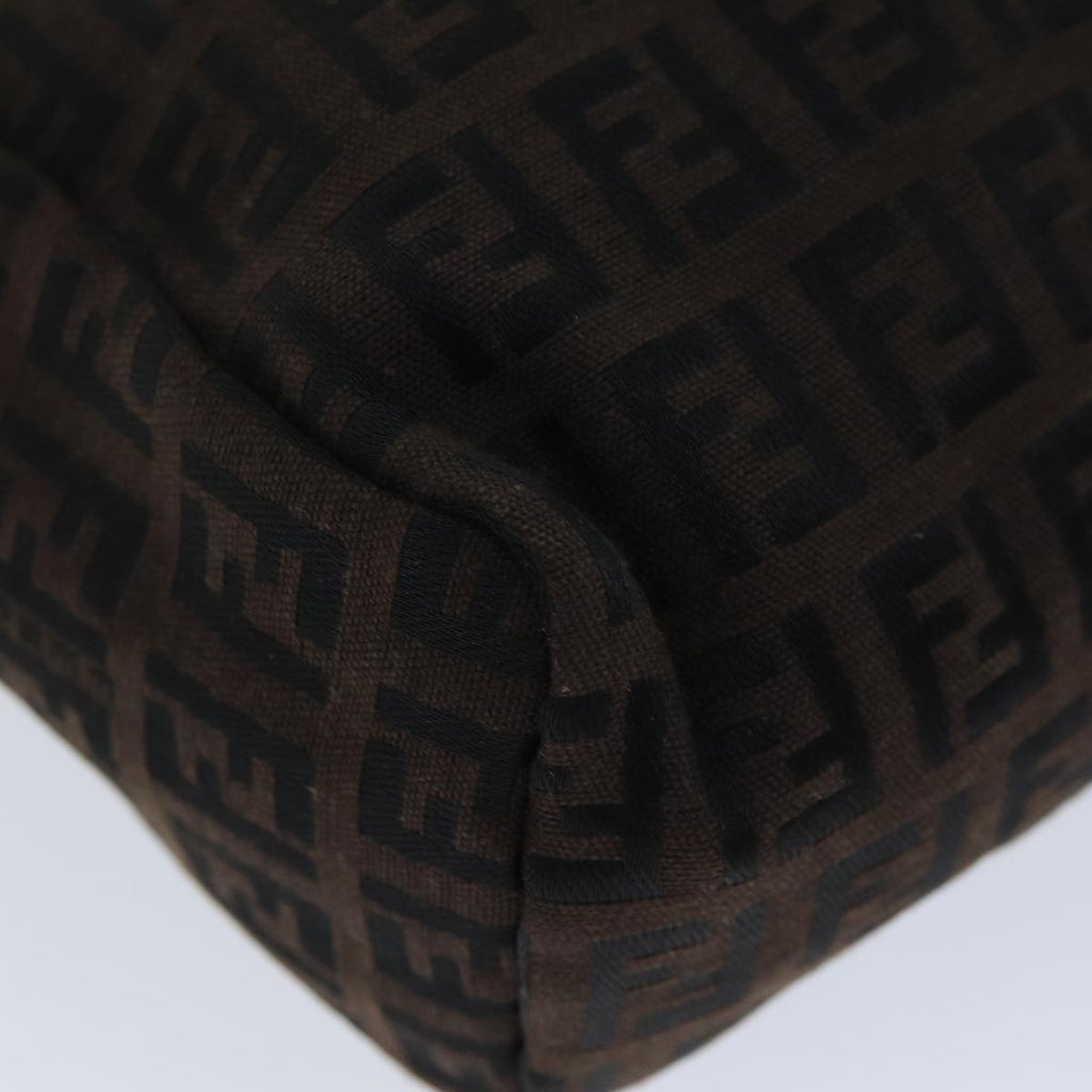 FENDI Zucchino Canvas Hand Bag Brownam6419
