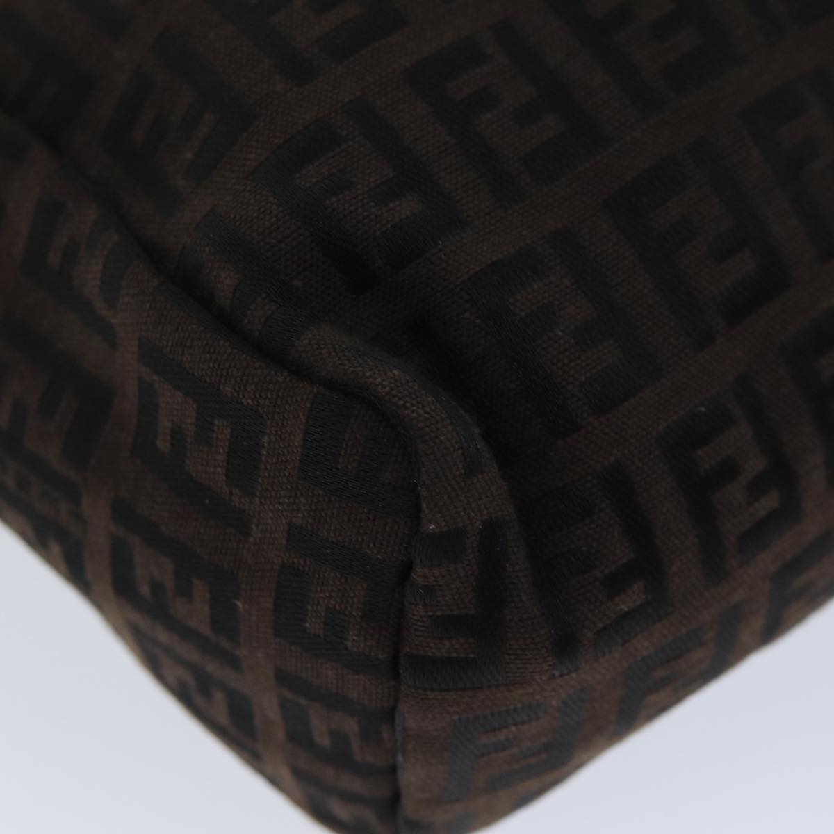 FENDI Zucchino Canvas Hand Bag Brownam6419