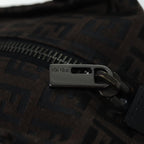 FENDI Zucchino Canvas Hand Bag Brownam6419