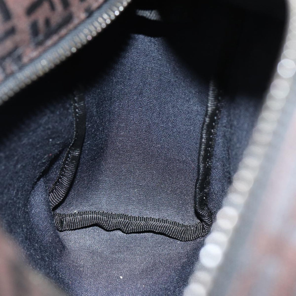 FENDI Zucchino Canvas Hand Bag Brownam6419