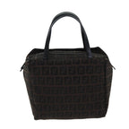 FENDI Zucchino Canvas Hand Bag Brownam6419