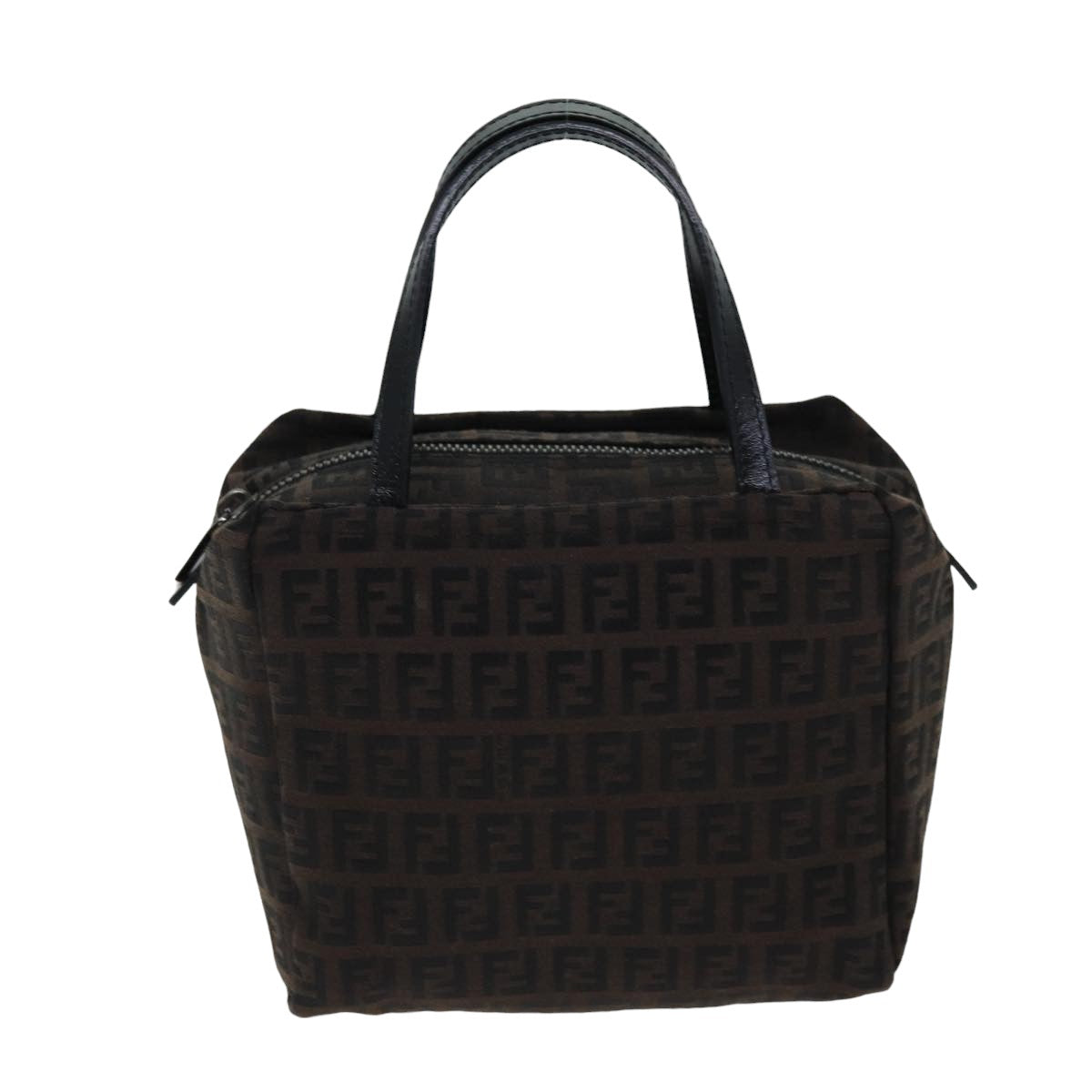 FENDI Zucchino Canvas Hand Bag Brownam6419