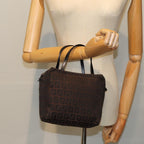 FENDI Zucchino Canvas Hand Bag Brownam6419