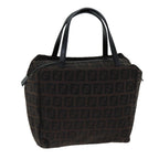 FENDI Zucchino Canvas Hand Bag Brownam6419