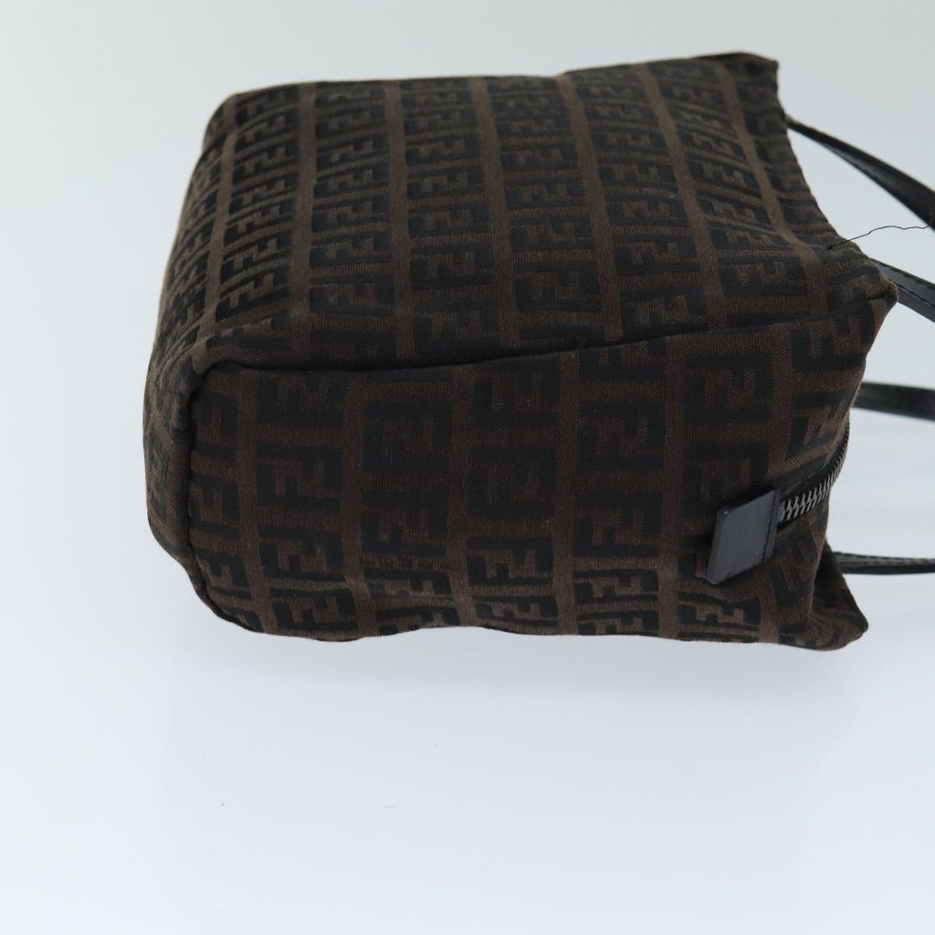 FENDI Zucchino Canvas Hand Bag Brownam6419