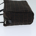 FENDI Zucchino Canvas Hand Bag Brownam6419