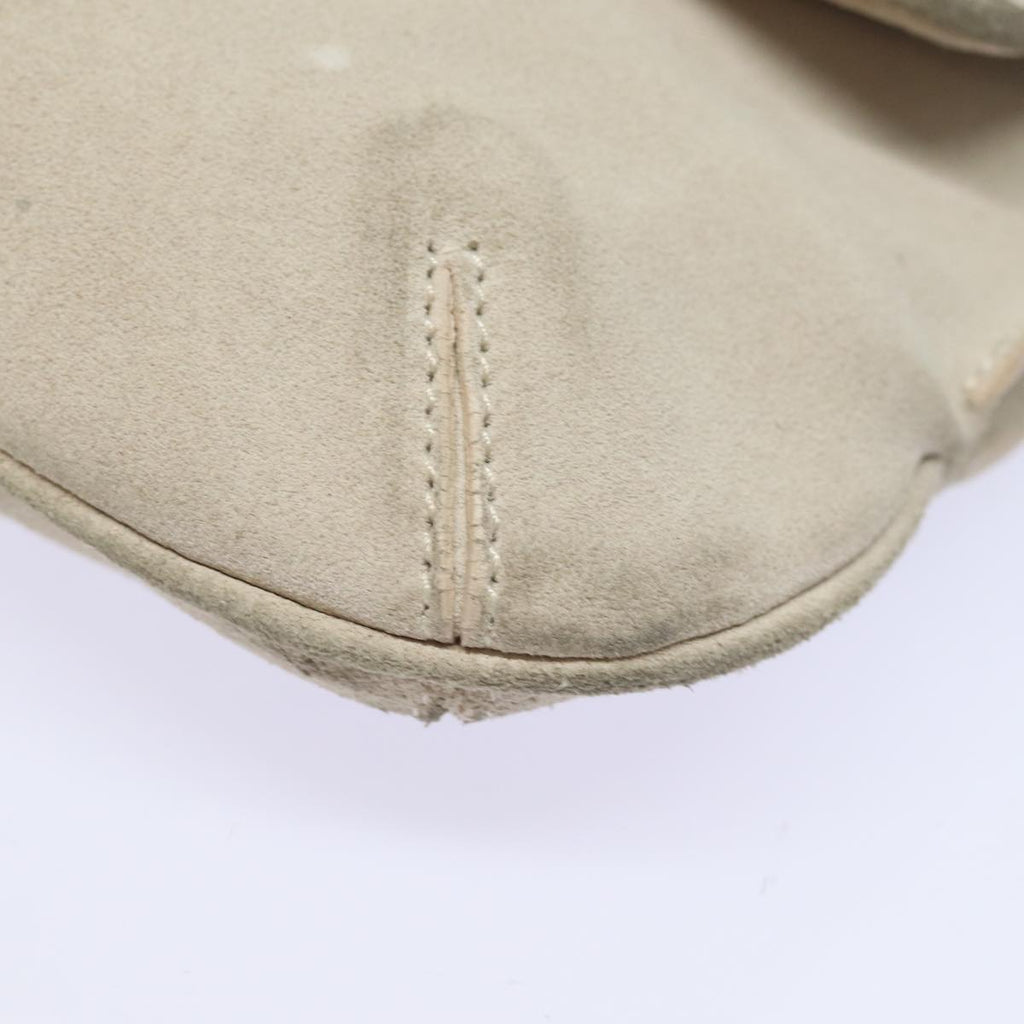 FENDI Zucchino Canvas Chain Hand Bag Suede Purpleam6453