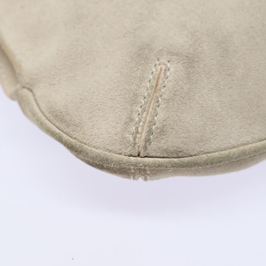 FENDI Zucchino Canvas Chain Hand Bag Suede Purpleam6453