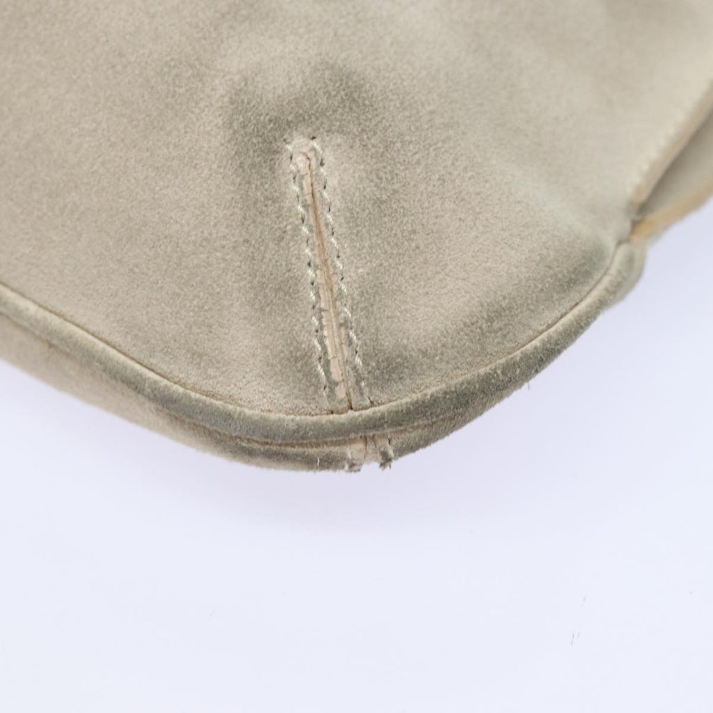 FENDI Zucchino Canvas Chain Hand Bag Suede Purpleam6453