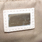 FENDI Zucchino Canvas Chain Hand Bag Suede Purpleam6453