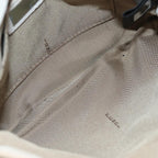 FENDI Zucchino Canvas Chain Hand Bag Suede Purpleam6453