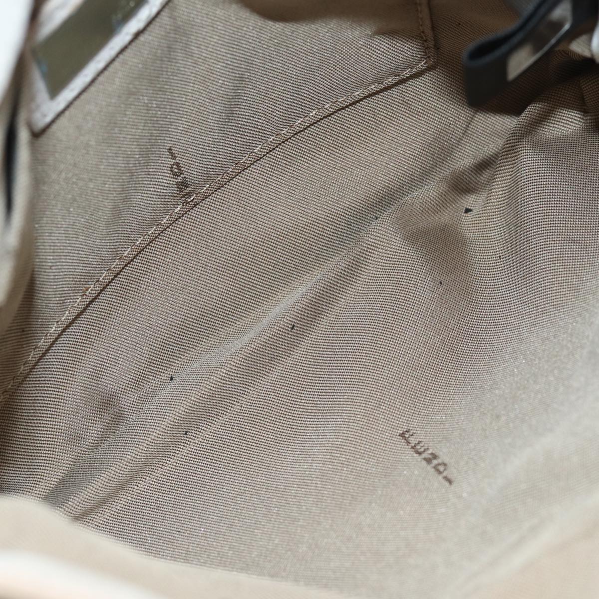 FENDI Zucchino Canvas Chain Hand Bag Suede Purpleam6453