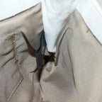 FENDI Zucchino Canvas Chain Hand Bag Suede Purpleam6453