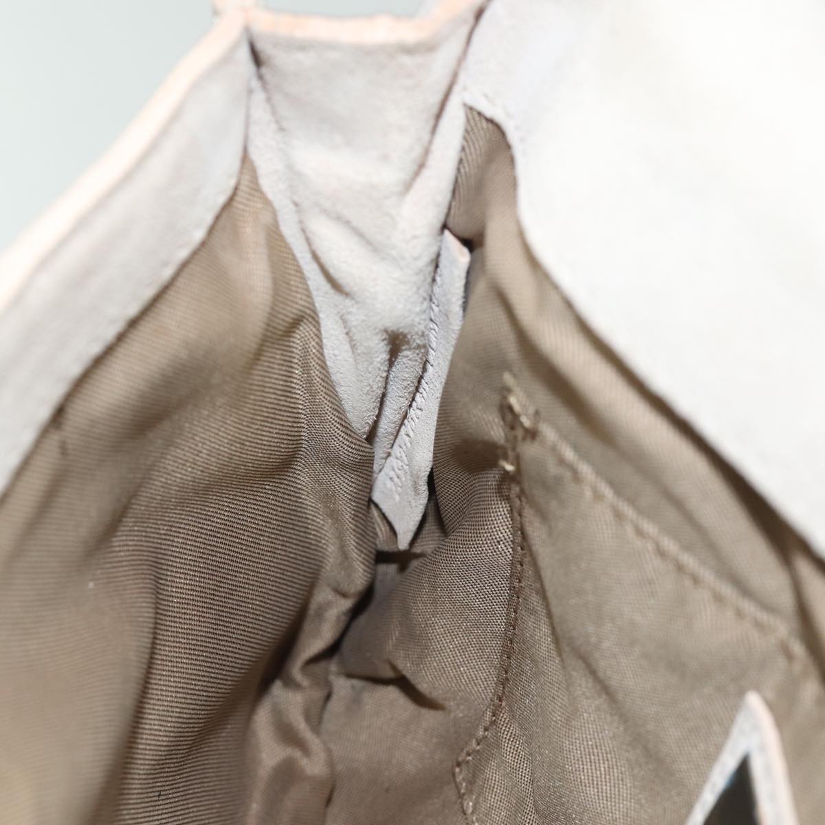 FENDI Zucchino Canvas Chain Hand Bag Suede Purpleam6453