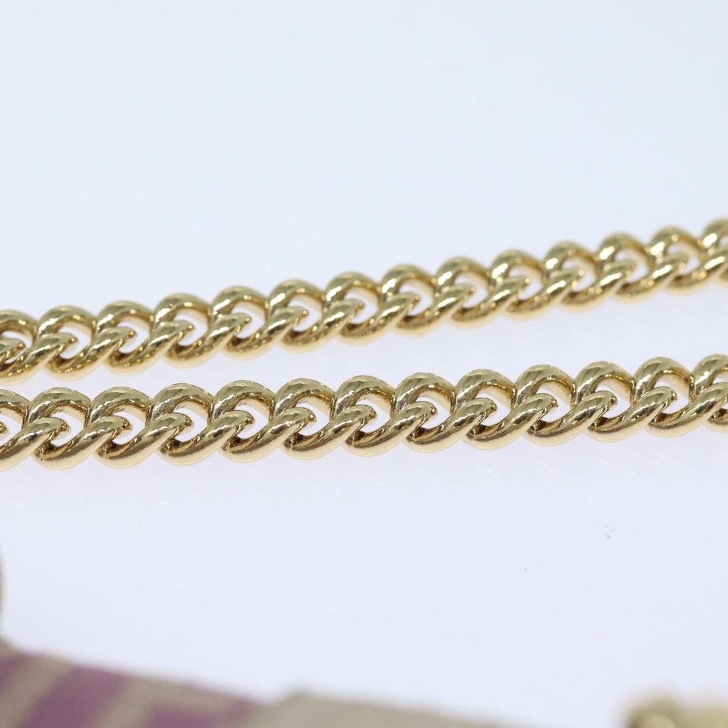 FENDI Zucchino Canvas Chain Hand Bag Suede Purpleam6453