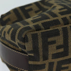 FENDI Zucca Canvas Mini Hand Bag Brown Blackam6470