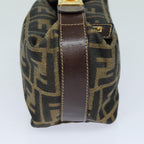 FENDI Zucca Canvas Mini Hand Bag Brown Blackam6470