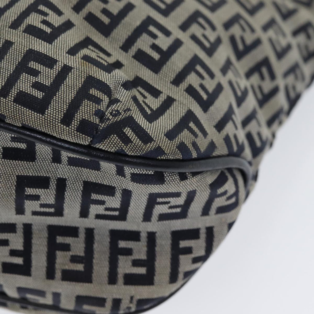 FENDI Zucchino Canvas Hand Bag Navyam6542