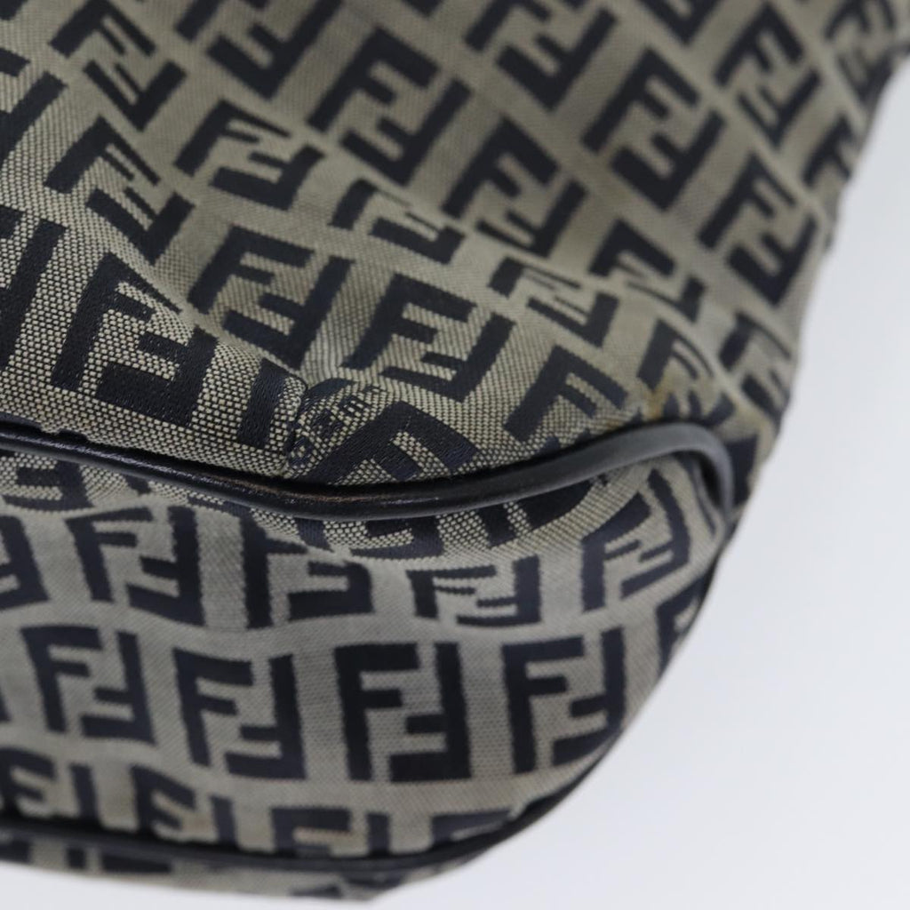FENDI Zucchino Canvas Hand Bag Navyam6542