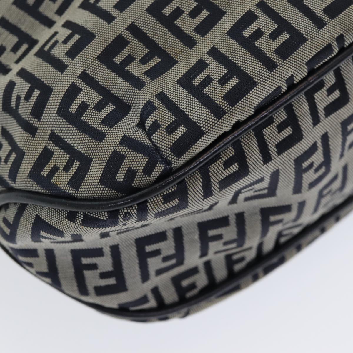 FENDI Zucchino Canvas Hand Bag Navyam6542