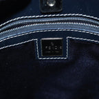 FENDI Zucchino Canvas Hand Bag Navyam6542