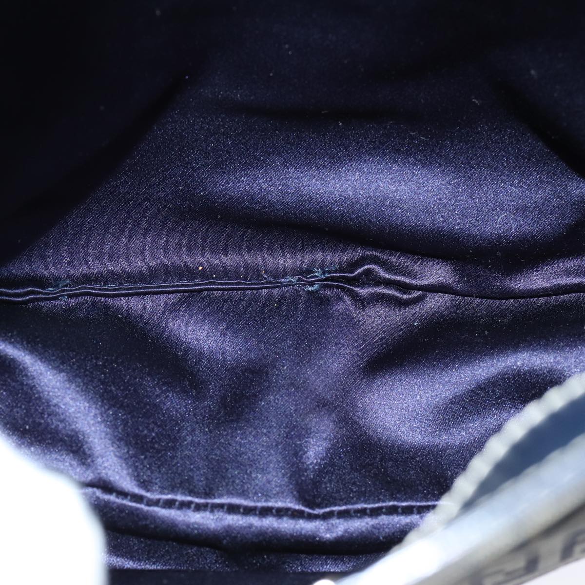 FENDI Zucchino Canvas Hand Bag Navyam6542