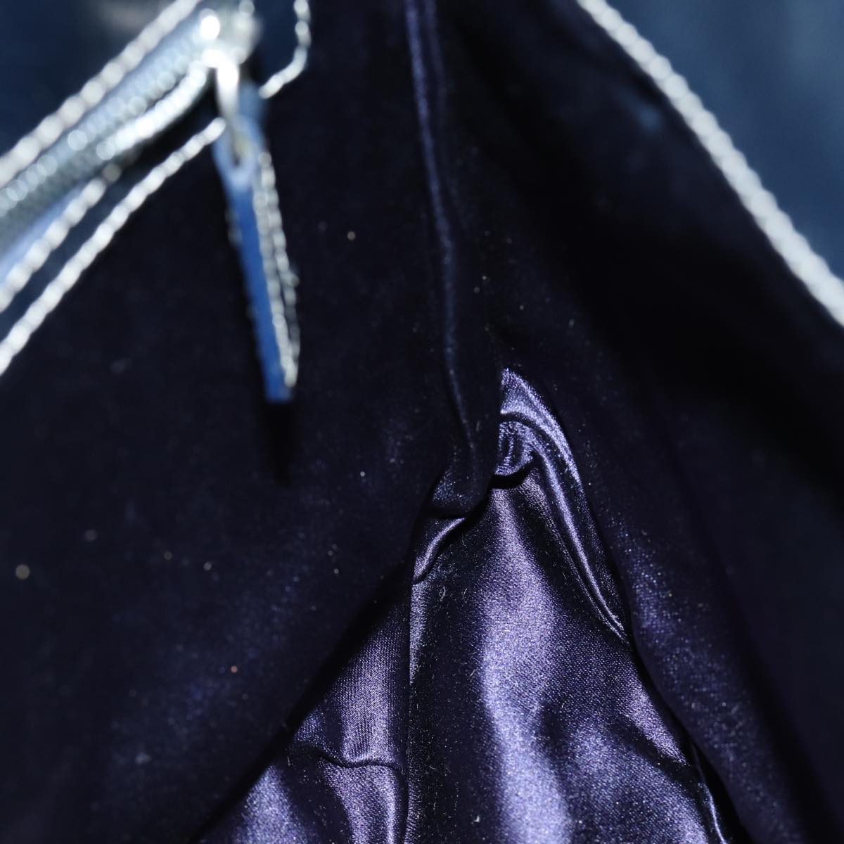 FENDI Zucchino Canvas Hand Bag Navyam6542