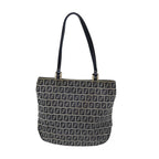 FENDI Zucchino Canvas Hand Bag Navyam6542