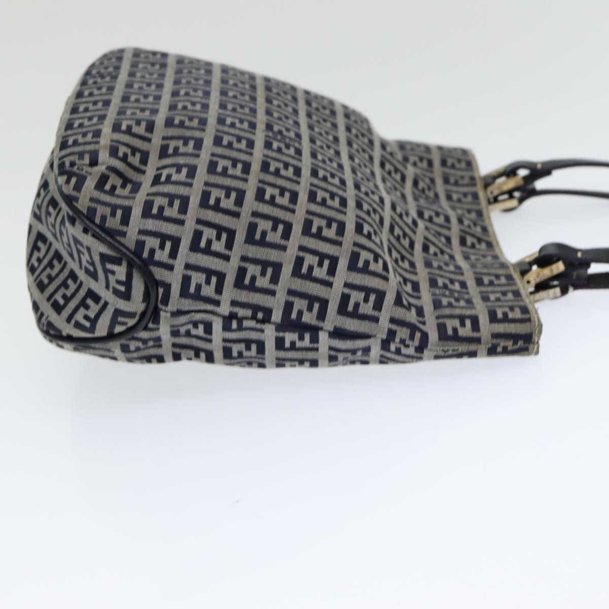 FENDI Zucchino Canvas Hand Bag Navyam6542