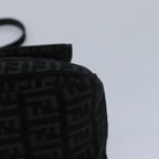 FENDI Zucchino Canvas Mini Mamma Baguette Shoulder Bag Blackam6553A