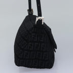 FENDI Zucchino Canvas Mini Mamma Baguette Shoulder Bag Blackam6553A