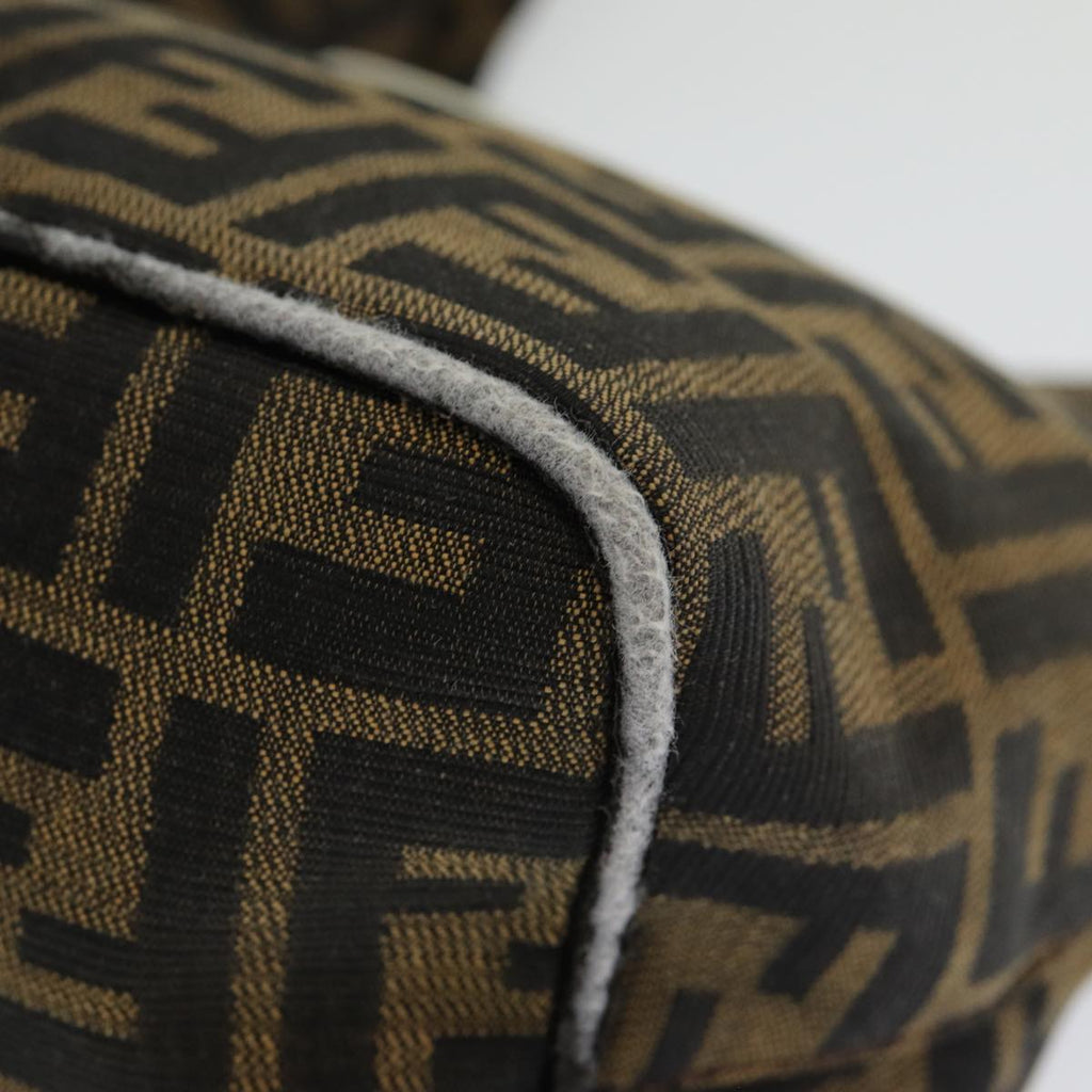 FENDI Zucca Canvas Mamma Baguette Shoulder Bag Brown Blackam6561