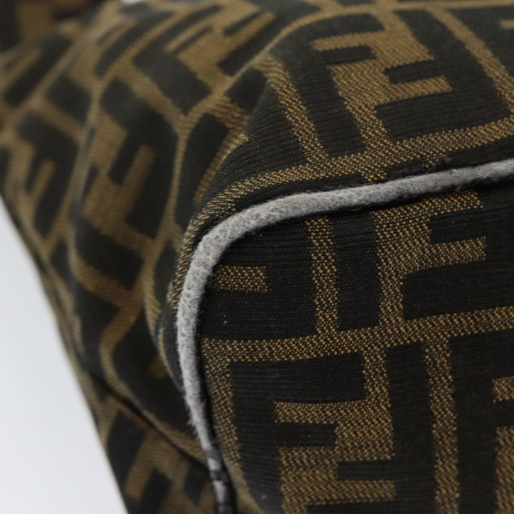 FENDI Zucca Canvas Mamma Baguette Shoulder Bag Brown Blackam6561