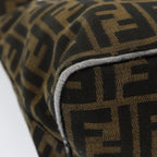 FENDI Zucca Canvas Mamma Baguette Shoulder Bag Brown Blackam6561