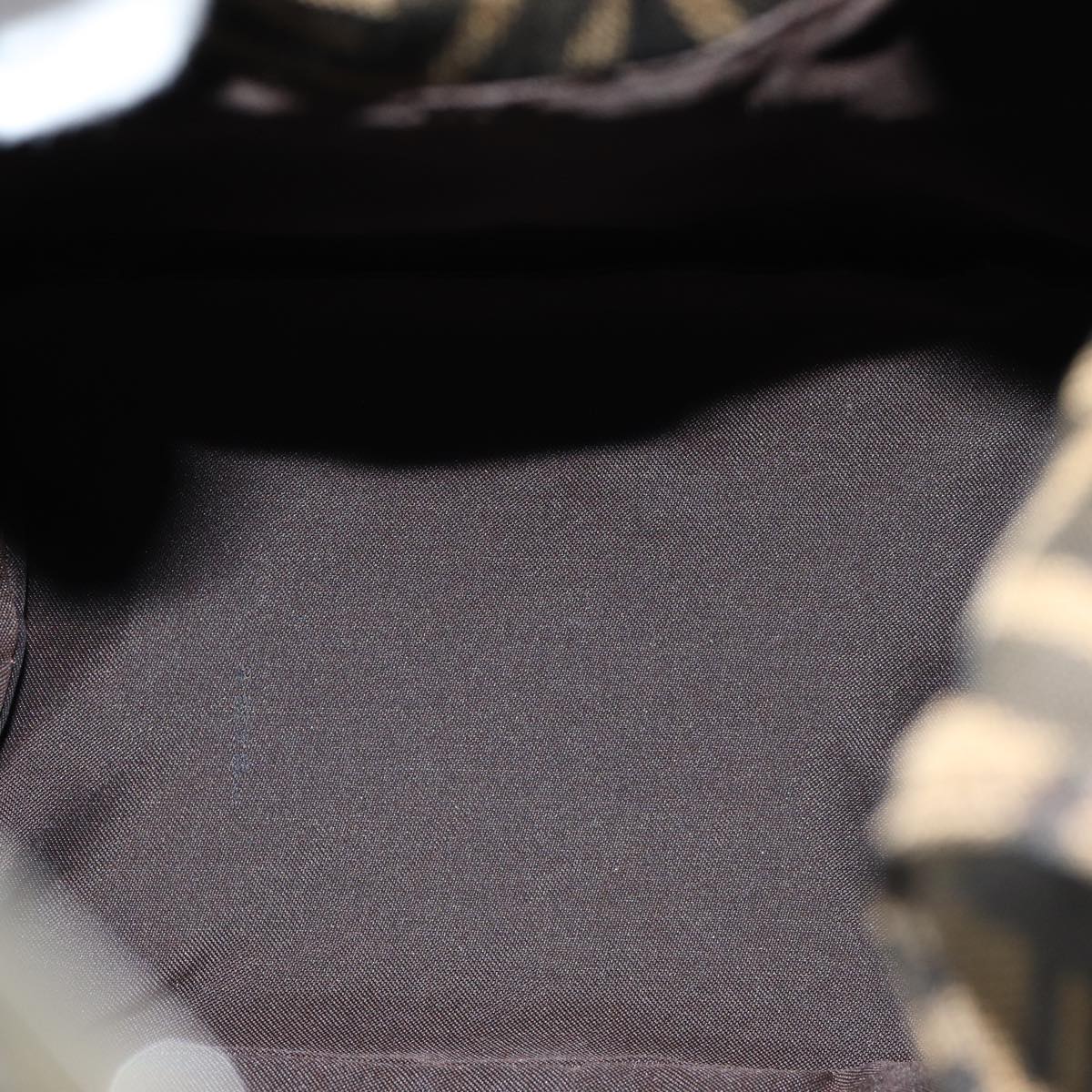 FENDI Zucca Canvas Mamma Baguette Shoulder Bag Brown Blackam6561