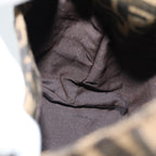 FENDI Zucca Canvas Mamma Baguette Shoulder Bag Brown Blackam6561