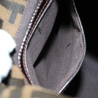 FENDI Zucca Canvas Mamma Baguette Shoulder Bag Brown Blackam6561