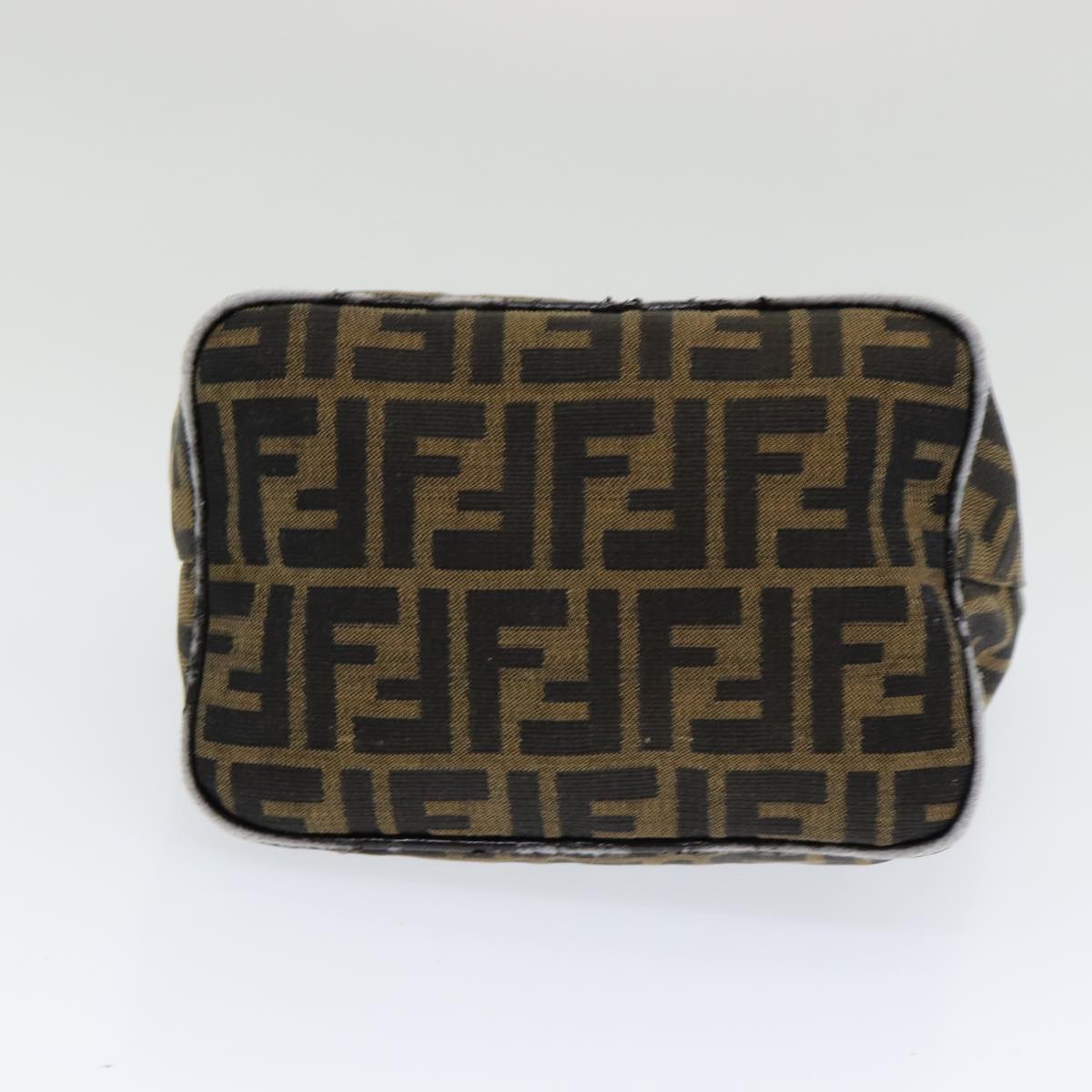 FENDI Zucca Canvas Mamma Baguette Shoulder Bag Brown Blackam6561